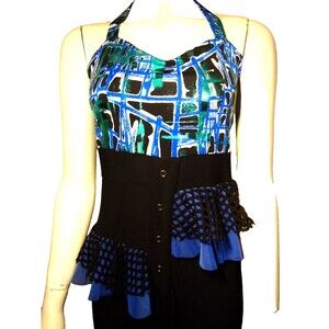 Tall VTG 80s Spandex Jumpsuit New Wave Festival Leotard Disco Bodysuit Jumpsuit